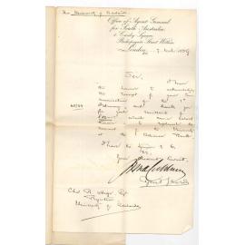 The Agent General - London - Acknowledging receipt of draft for £50