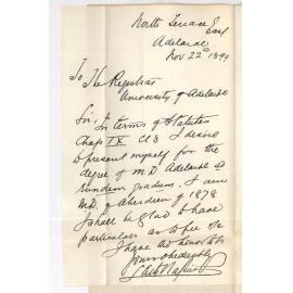 Dr Leith Napier - Adelaide - Admission ad eundem gradum MD Degree