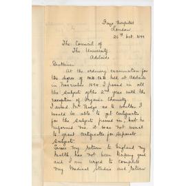 Alfred James Urquhart - London - Credit for having passed in Materia Medica in 2nd Year MB Examination