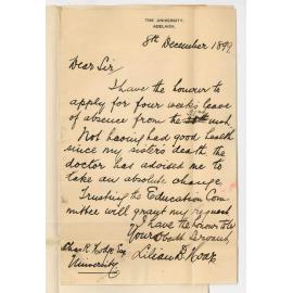 Joseph Coleman - University - Application leave of absence