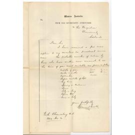 W Ernest Cooke - Honorary Secretary - Government Astronomer - Western Australia - Music Examinations at Perth