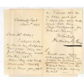 Miss Marion Kirkwood Kemp - Currency Creek - Requesting Certificates