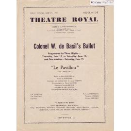 Ballets Russes - Cast list - Evening - 13-15 June 1940