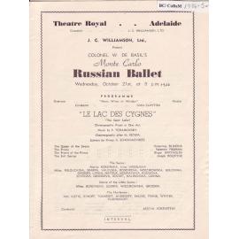 Ballets Russes - Cast list - Evening - 21 October 1936
