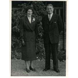 Howard Florey with Sister Valetta on her Wedding Day, 1953