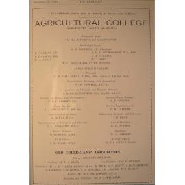 Roseworthy Student Vol 29 No 1 December 1933