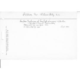 FLETCHER, William Roby