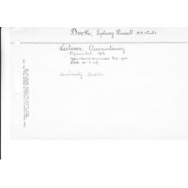 BOOTH, Sydney Russell