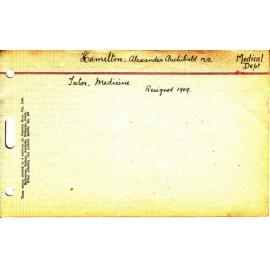 HAMILTON, Alexander Archibald
