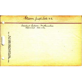 GLASSON, Joseph Leslie