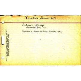 HEWITSON, Thomas