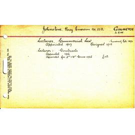JOHNSTONE, Percy Emerson