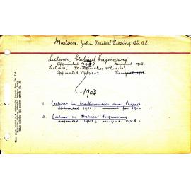 MADSEN, John Percival Vissing