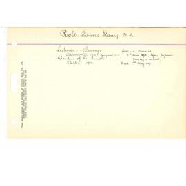 POOLE, Thomas Slaney