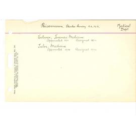 REISSMANN, Charles Henry