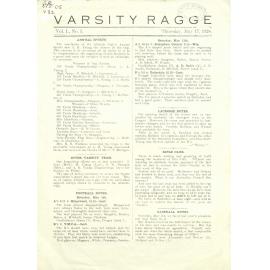 Varsity Ragge Volume 1 No 3 1928