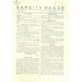 Varsity Ragge Volume 1 No 4 1928