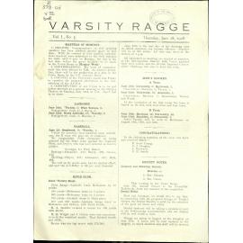Varsity Ragge Volume 1 No 5 1928