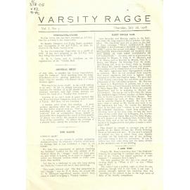Varsity Ragge Volume 1 No 7 1928