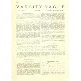 Varsity Ragge Volume 1 No 8 1928