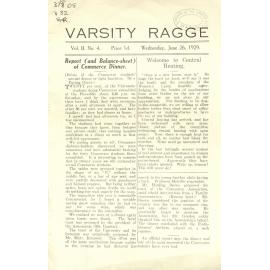 Varsity Ragge Volume 2 No 4 1929