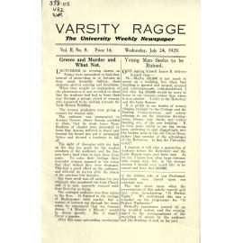 Varsity Ragge Volume 2 No 8 1929