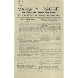 Varsity Ragge Volume 2 No 12 1929