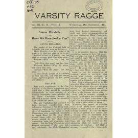 Varsity Ragge Volume 3 No 14 1930