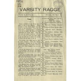 Varsity Ragge Volume 3 No 16 1930