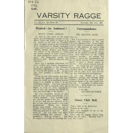 Varsity Ragge Volume 3 No 19 1930