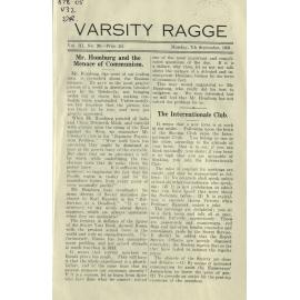 Varsity Ragge Volume 3 No 20 1930