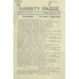 Varsity Ragge Volume 3 No 21  1930