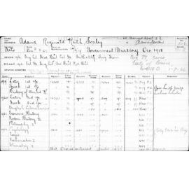 ADAMS, Reginald Keith Sorby