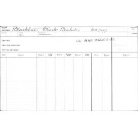 BLACKBURN, Charles Bickerton