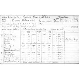 CHAMBERLAIN, Reginald Roderic St Clair