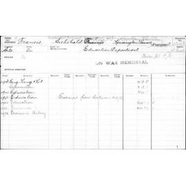 FRANCIS, Archibald Roy