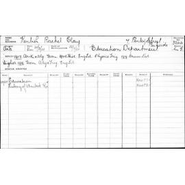 KENTISH, Rachel Clay