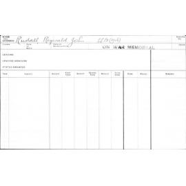 RUDALL, Reginald John