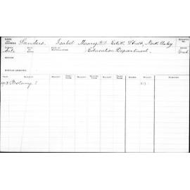 SANDERS, Isabel Mary