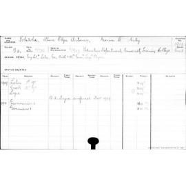 SCHACHE, Alma Olga Antonia