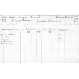 STACY, Margaret Hannah