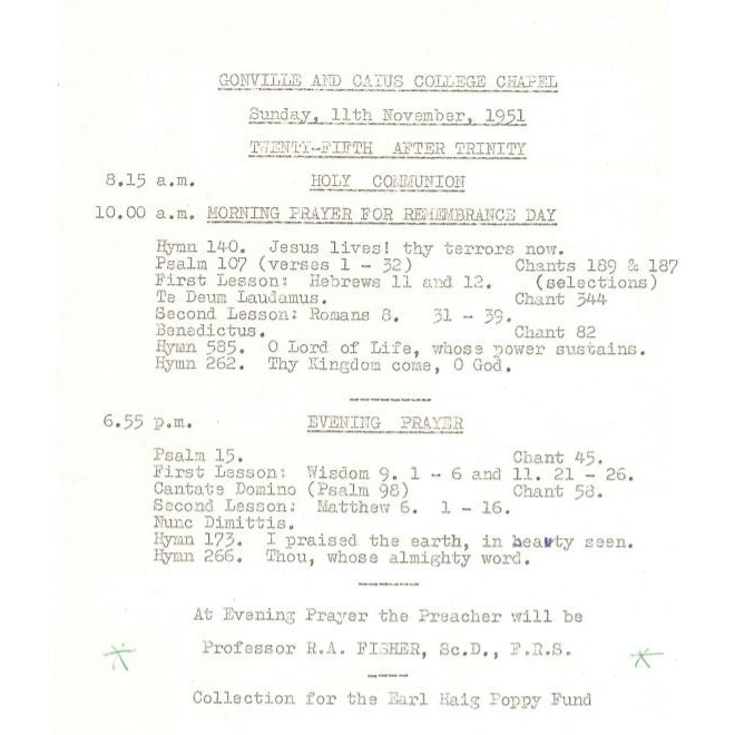 Ronald Fisher - Lay Sermon - Thy will be done