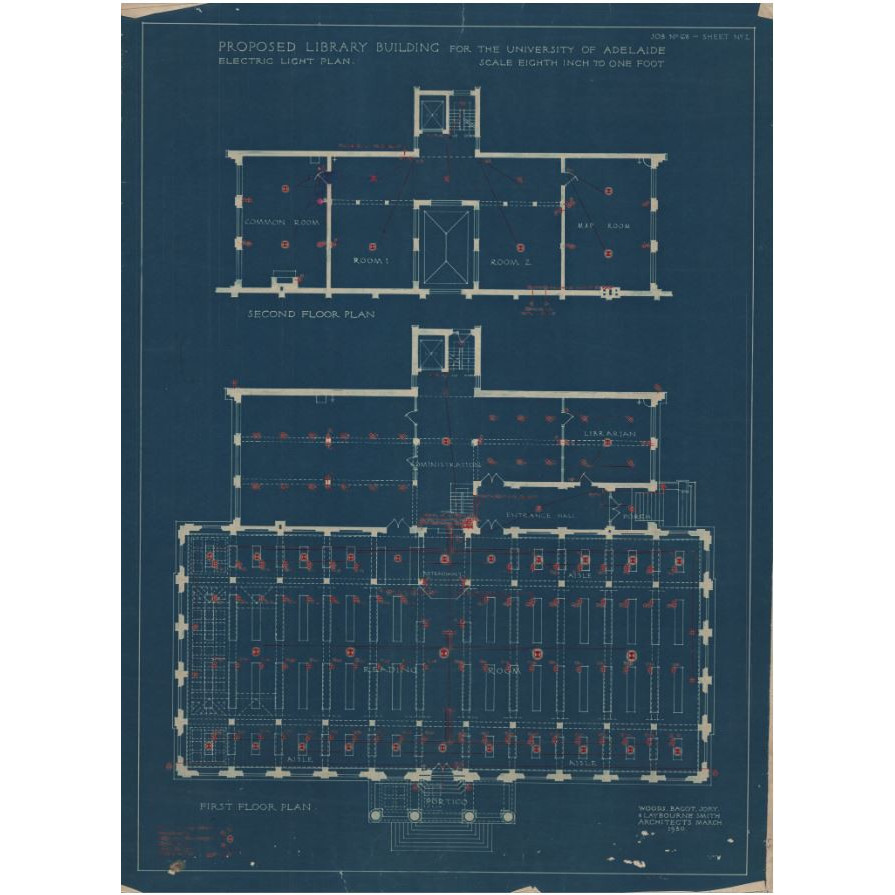 Barr Smith Library Plans - Electrical Lighting - 1