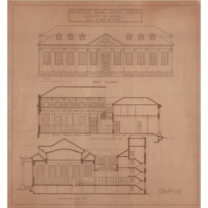 Barr Smith Library Plans - Proposed External