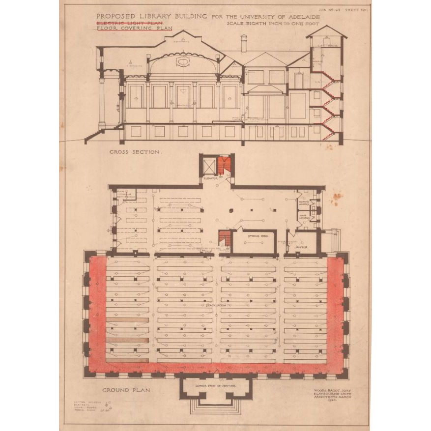 Barr Smith Library Plans - Floor Covering - Sheet 1