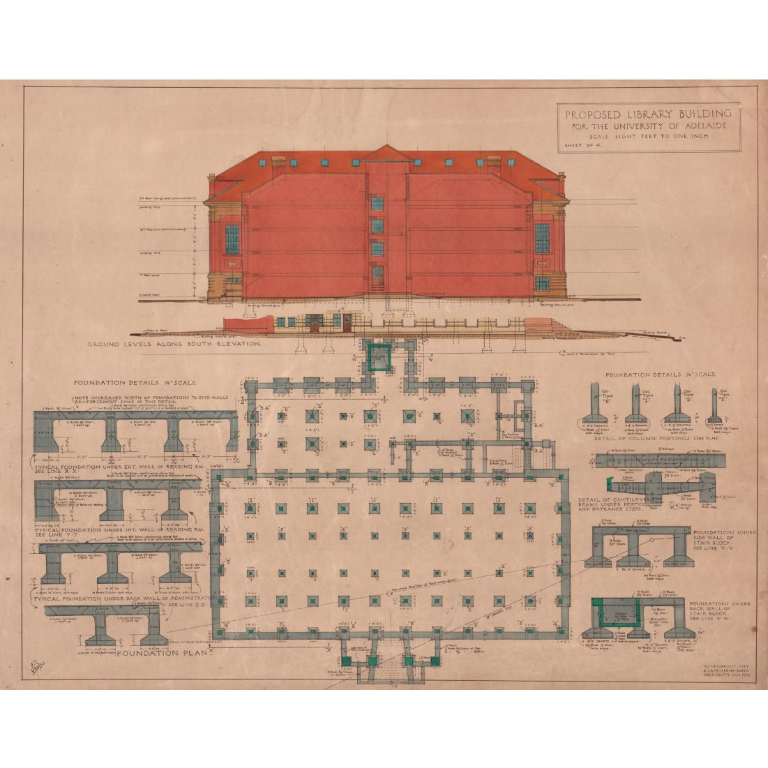 Barr Smith Library Plans - Sheet 4