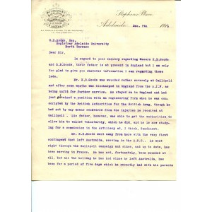 The University of Adelaide’s Gallipoli Veterans