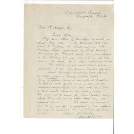 World War One Circular Reply - Alexander Lorimer Kennedy