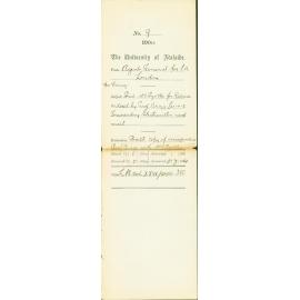 W G Pye & Co radium ordered by Professor Bragg - Forwarding electrometer - with docket cover