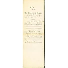 Angas Scholarship for Duffield Acknowledging draft £363-15-5